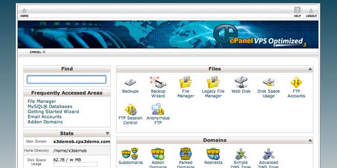 cPanel <br>Kontroll Panel