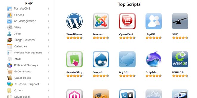 Softaculous <br> Script installer